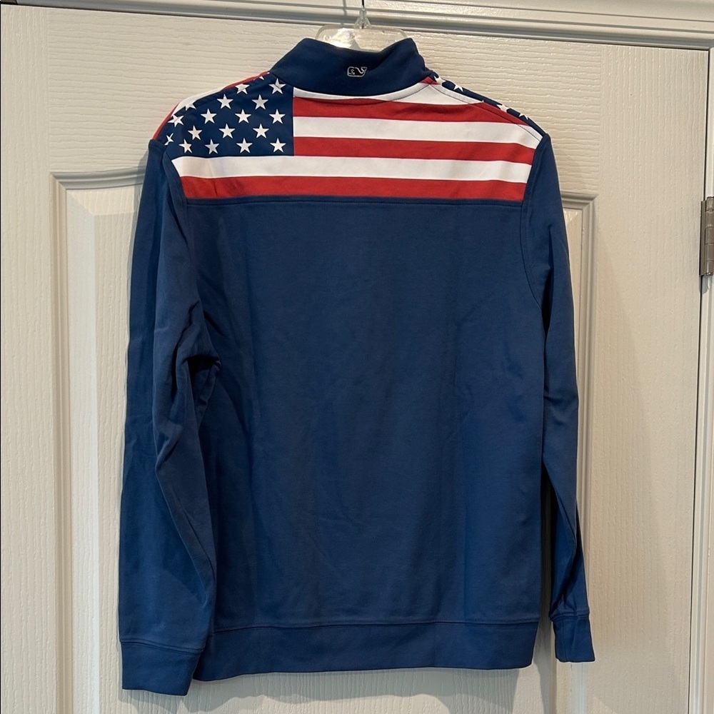 Vineyard Vines Blue Pullover with Stars and Stripes Womens Small - Picture 3 of 3